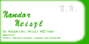 nandor meiszl business card